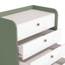 Ver imagem 3 de Cômoda 4 Gavetas:verde Oliva/branco