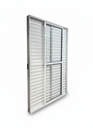 Ver imagem 2 de Porta Balcão 3 Folhas Aluminio Branco com Fechadura 2,10x1,20 Linha 25
