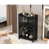 Aparador Luxo com Adega Ripado 4110 Preto Ofertamo - 2