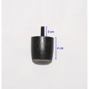 Ver imagem 3 de Kit 12 Pés para Cama Box Baú Queen ou King Jr Preto Altura 4cm Madeira Maciça