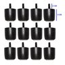 Kit 12 Pés para Cama Box Baú Queen ou King Jr Preto Altura 4cm Madeira Maciça - 1