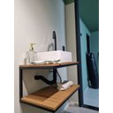Ver imagem 4 de Balcão Pia Banheiro Gabinete Estilo Industrial Lavabo Armário de Banheiro