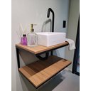 Ver imagem 5 de Balcão Pia Banheiro Gabinete Estilo Industrial Lavabo Armário de Banheiro