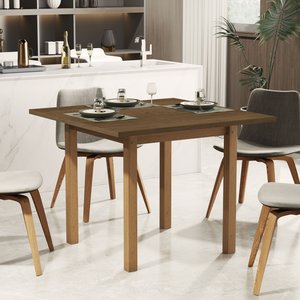 Mesa de Jantar 80x80 até 4 Lugares Pés em Madeira Maciça Reforçada