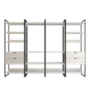 Ver imagem 2 de Quatro Modulos para Closet Industrial Ferro Preto Tampo Branco