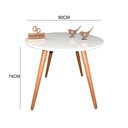 Ver imagem 2 de Mesa Jantar Pés Palitos Tampo Redondo Vidro Laqueado 90cm Branco