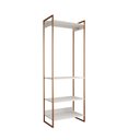 Ver imagem 2 de Closet Modulado Estilo Industrial Solteiro Loft Branco Cabideiro Base Cobre