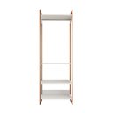 Ver imagem 3 de Closet Modulado Estilo Industrial Solteiro Loft Branco Cabideiro Base Cobre