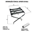 Ver imagem 2 de Kit 2 Suporte de Mala Dobrável em Alumínio Preto Zaka