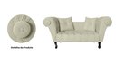 Ver imagem 3 de Namoradeira Recamier Sofá Decorativo 02 Lugares Dubai Corano Bege - Lm Decor