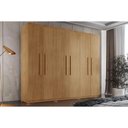 Ver imagem 1 de Guarda Roupa Casal 6 Portas e 2 Gavetas C/ Pés Espanha Naturale - Rufato