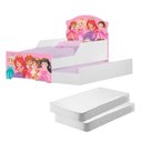 Ver imagem 1 de Bicama Infantil Tick Princesas Adesivada Mdf Cama Auxiliar + 2 Colchões