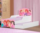 Ver imagem 4 de Bicama Infantil Tick Princesas Adesivada Mdf Cama Auxiliar + 2 Colchões