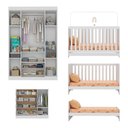 Ver imagem 5 de Quarto de Bebê Completo com Berço Americano 3 em 1 Teddy Multimóveis Mp4644 Branco
