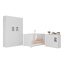 Ver imagem 2 de Quarto de Bebê Completo com Berço Americano 3 em 1 Teddy Multimóveis Mp4644 Branco