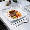 Ver imagem 3 de Faqueiro Aço Inox 24 Peças Maleta Dourada Moderna Luxo