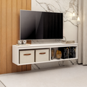 Ver imagem 2 de Rack Berlin Suspenso 130cm Branco TV até 55" Byhouse