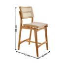 Ver imagem 2 de Conjunto com 2 Banquetas em Madeira Eloa Premium Bege/Off White/Imbuia Marrom