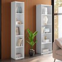 Ver imagem 1 de Conjunto de Estante Livreiro Belila 4 Prateleiras Branco