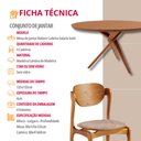Ver imagem 6 de Sala de Jantar Mesa Ballare 135cm Tampo Laminado Redondo com 4 Cadeiras Solaris Gold