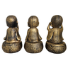 Escultura Trio de Buda Monge Cego Surdo e Mudo 14 Cm - 4