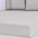 Ver imagem 4 de Jogo de Cama Queen Malha 3 Pçs Bella Cama 100% Algodão 158x198x35cm Cinza