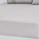Ver imagem 2 de Jogo de Cama Queen Malha 3 Pçs Bella Cama 100% Algodão 158x198x35cm Cinza