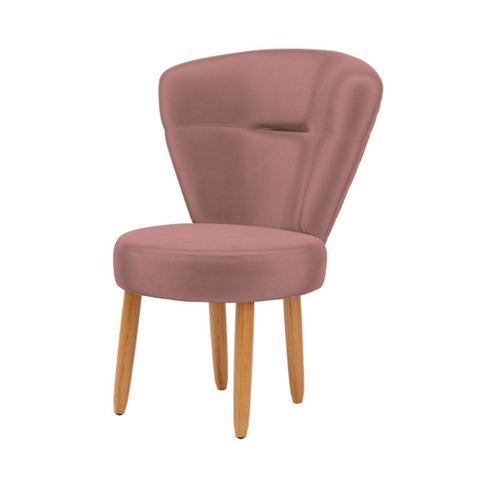 Poltrona Decorativa para Estúdio de Beleza Maquiagem Sala de Jantar Tecido Veludo Pés Palito