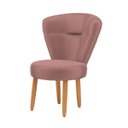 Ver imagem 1 de Poltrona Decorativa para Estúdio de Beleza Maquiagem Sala de Jantar Tecido Veludo Pés Palito