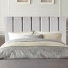 Cabeceira Estofada Cama Box Solteiro 90 cm Carla Suede Cinza Claro - 2