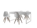 Ver imagem 2 de Conjunto Industrial Filadelfia 120x75 Ferro Branco Tampo Branco 4 Cadeiras Branca