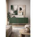 Ver imagem 1 de Buffet Aparador Sala Estar Recepção Saluti Verde Pistache Oferta - Vimont Moveis