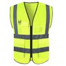 Colete faixa Sinalizador Refletivo Segurança Trabalho Fluorescente EPI Blusao Obra Bolsos Ziper - 5