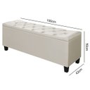 Ver imagem 3 de Recamier Baú Sapateira Grecia 1.50cm Areia