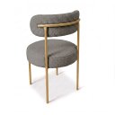 Ver imagem 5 de Cadeira Sala de Jantar Margara Kit 8 Aço Dourado Bouclê Ted D03 - D'Rossi