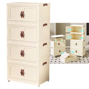 Armario Organizador Dobravel 4 Andares Empilhavel Porta Objetos Roupa Decoraçao Organizaçao Quarto S