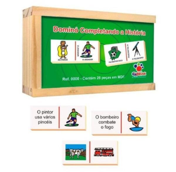 Dominó Jogo Educativo Pedagógico 28pcs Mdf - Patrulha Canina