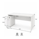 Ver imagem 3 de Mesa de Escritório Diretor 165x70cm Executiva com Armário e Gaveta com Fechadura