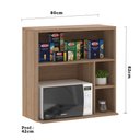 Ver imagem 2 de Armário Aéreo 80 Cm 1 Porta Basculante Nicho Micro Conjugado e Nicho Lateral Lari Luciane Móveis