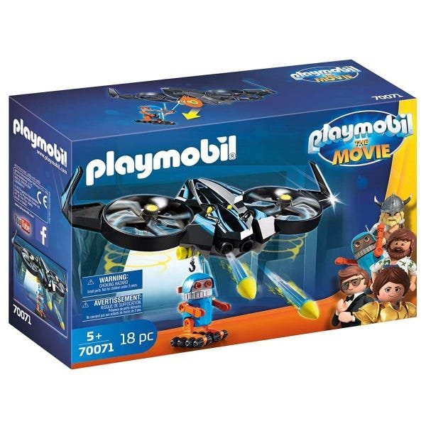 Brinquedo Playmobil O Filme Robotitron Com Drone Sunny 70071