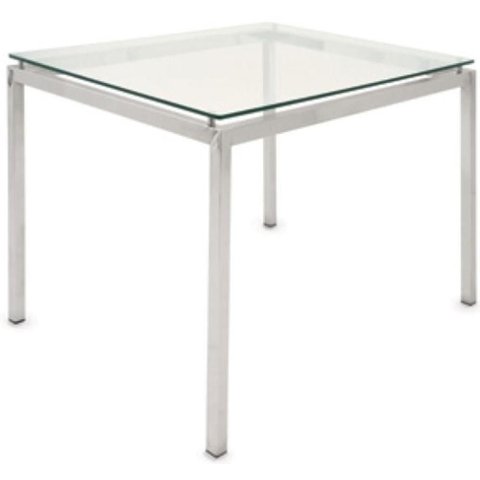 Mesa Lateral Dakot Tampo Vidro Base Cromada 60 Cm (larg) - 41168