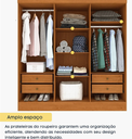 Ver imagem 3 de Guarda Roupa Bariloche 6 Portas com Espelho - Tcil Móveis