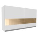 Ver imagem 3 de Armário Aéreo Glamy 2 Portas com Vidro 120cm Branco Madesa