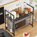 Ver imagem 3 de Rack Suporte Microondas Organizador Cozinha Lavanderia Prateleira Multiuso Porta Temperos Produtos D