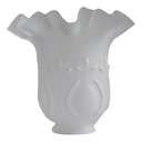 Ver imagem 1 de Vidro Tulipa Rei Fosco Lustre Luminária Abajur - Bocal 5,5cm
