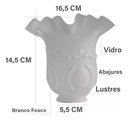 Ver imagem 2 de Vidro Tulipa Rei Fosco Lustre Luminária Abajur - Bocal 5,5cm