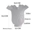 Ver imagem 2 de Vidro Tulipa Rei Fosco Lustre Luminária Abajur - Bocal 5,5cm