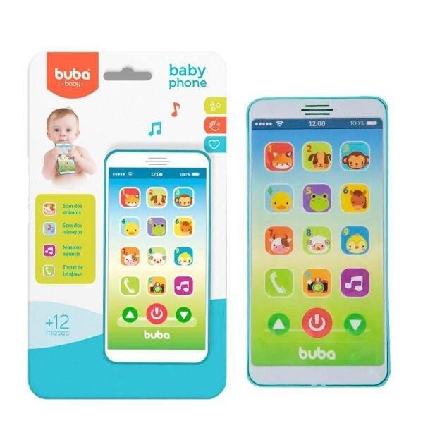 Telefone Celular Infantil Musical Baby Phone Rosa - Buba