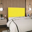 Ver imagem 2 de Cabeceira Cama Box Organica Casal 140cm Luna Suede C/frame Amarelo