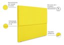 Ver imagem 3 de Cabeceira Cama Box Organica Casal 140cm Luna Suede C/frame Amarelo